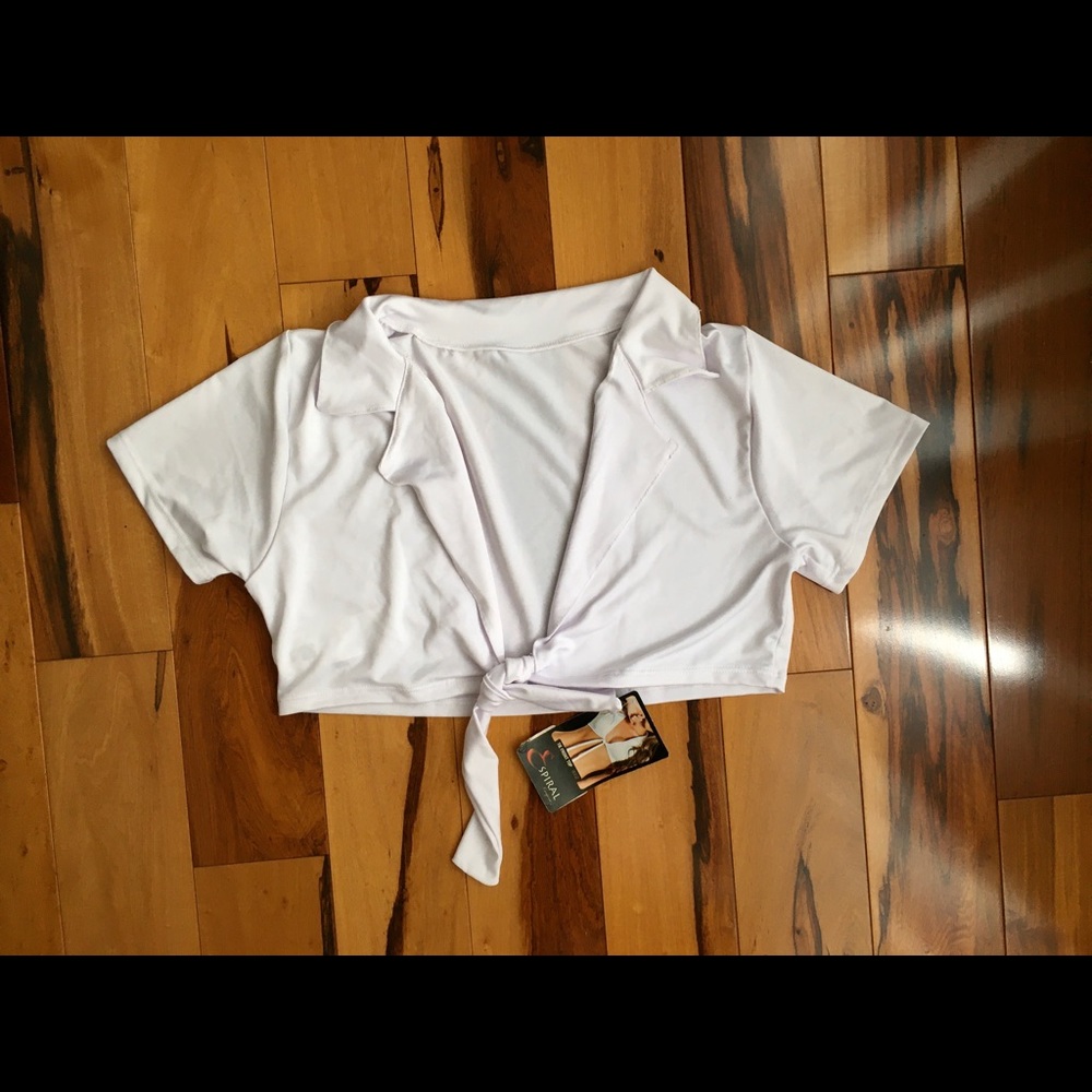 ADAM & EVE E Spiral White Tie Front Top Lingerie
